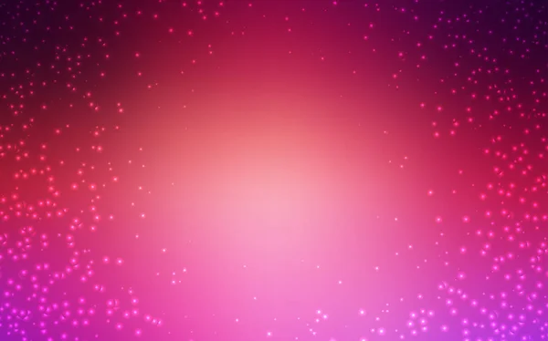 Светло-розовый, желтый векторный фон со звездами галактики . — стоковый вектор