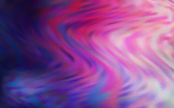 Mörklila, rosa vektor textur med Milky Way stjärnor. — Stock vektor