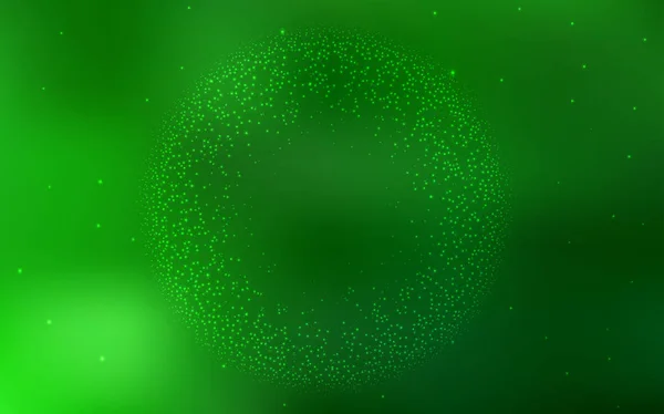 Fond vectoriel vert clair avec étoiles astronomiques . — Image vectorielle