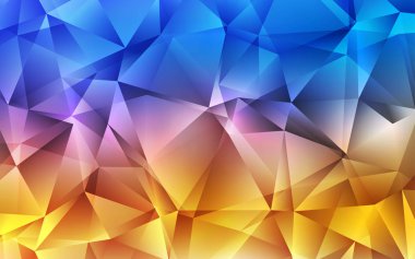 Açık Mavi, Üçgen tarzda sarı vektör dokusu.