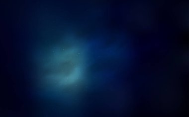 Koyu mavi vektör arka plan gökada yıldız ile.