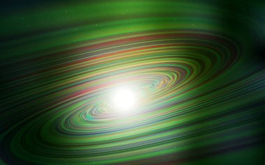 Galaksi yıldızları ile koyu yeşil vektör arka plan.