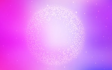Astronomik yıldızlarla açık pembe vektör arka planı.