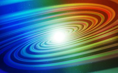 Kozmik yıldız düzeniyle karanlık çok renkli vektör.