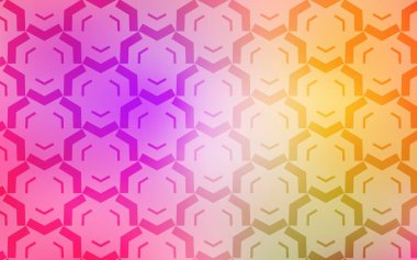 Açık Pembe, bükülmüş çizgilerle sarı vektör düzeni.