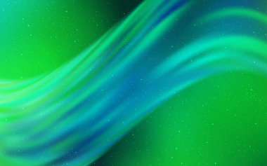 Gece gökyüzü desenle ışık yeşil vektör yıldız.