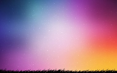 Açık Pembe, Astronomik yıldızlarla mavi vektör arka plan.