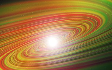 Koyu Yeşil, Gökada yıldızları ile sarı vektör arka plan.