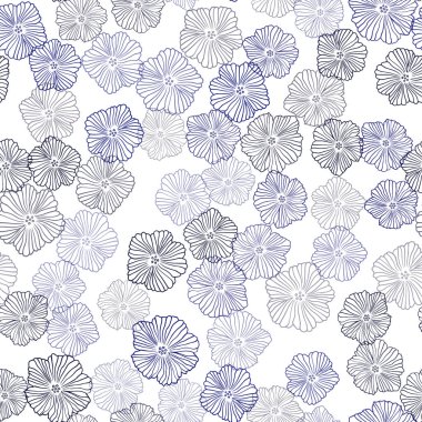 Koyu mavi çiçekler ile sorunsuz zarif desen vektör.