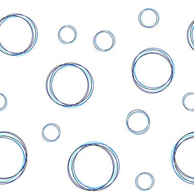 Dairelerile Açık Mavi vektör sorunsuz şablon.