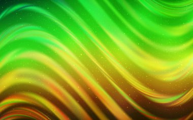 Açık Yeşil, Kozmik yıldızlarla sarı vektör düzeni.