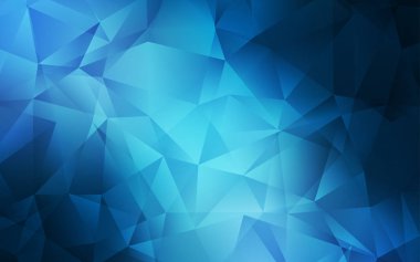 Koyu mavi vektör parlayan üçgen düzeni.