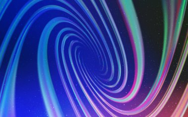 Açık mavi, yeşil vektör şablonu ile uzay yıldızları.