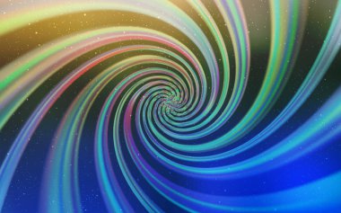 Açık mavi, yeşil vektör şablonu ile uzay yıldızları.