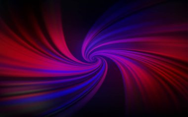 Eğri çizgileri olan koyu mavi, kırmızı vektör arkaplan.