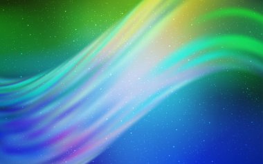 Açık mavi, Samanyolu yıldızlar ile yeşil vektör doku.