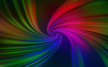 Koyu pembe, eğri çizgileri olan yeşil vektör arkaplan.