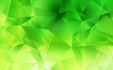 Açık Yeşil vektör soyut poligonal desen.