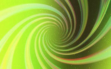 Açık yeşil, galaksi yıldızları ile sarı vektör arka plan.