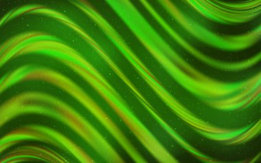 Işık yeşil vektör arka plan gökada yıldız ile.