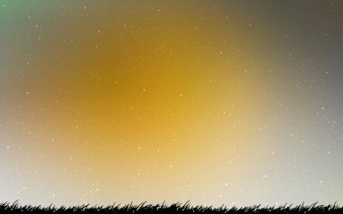 Galaksi yıldızları ile koyu sarı vektör arka plan.