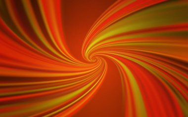 Bükülmüş çizgilerle Açık Turuncu vektör dokusu.