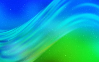 Açık mavi, gece gökyüzü yıldızlar ile yeşil vektör deseni.