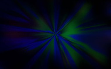 Koyu mavi, yeşil vektör bulanık parlayan soyut arkaplan.