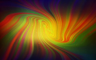 Gece gökyüzü desenle karanlık çok renkli vektör yıldız.