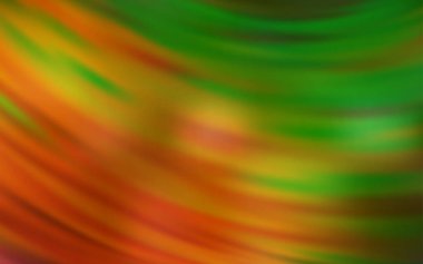 Koyu yeşil, bükülmüş çizgileri olan sarı vektör arkaplanı.