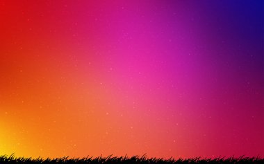 Hafif pembe, sarı vektör arka plan gökada yıldız ile.