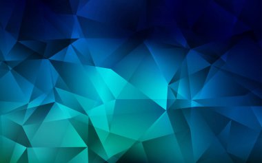 Koyu mavi, yeşil vektör soyut mozaik desen.