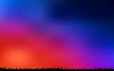 Açık Mavi, Gece gökyüzü yıldızları ile kırmızı vektör deseni.