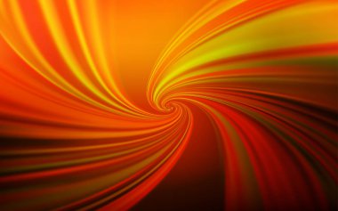 Bükülmüş çizgileri olan Koyu Turuncu vektör deseni.