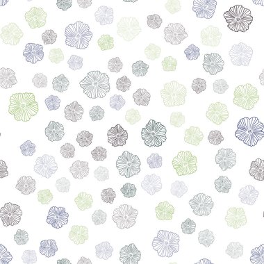 Çiçeklerle koyu çok renkli vektör sorunsuz soyut desen.