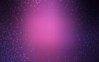 Koyu Mor, Gökada yıldızları ile pembe vektör arka plan.