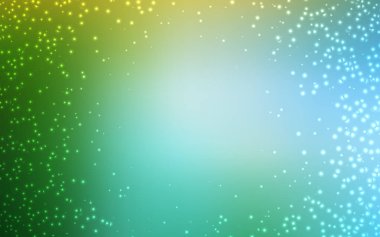 Açık mavi, gece gökyüzü yıldızlar ile yeşil vektör deseni.