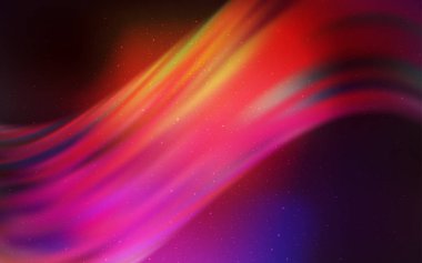 Koyu Pembe, Gökada yıldızları ile sarı vektör arka plan.