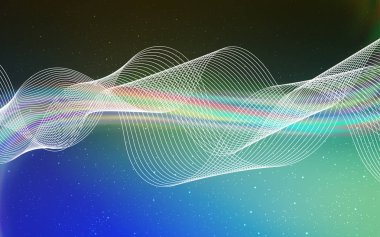 Açık Mavi ve Yeşil vektör parlak şablonu bulanıklaştırdı.