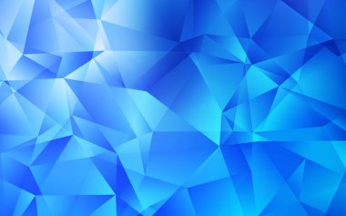 Açık mavi vektör üçgen mozaik arka plan.