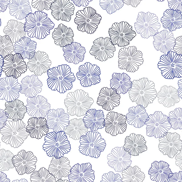 Çiçeklerle koyu çok renkli vektör dikişsiz doodle doku.