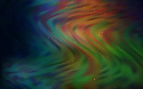 Σκούρο πράσινο, κόκκινο διανυσματικό φόντο με αστέρες του γαλαξία. — Διανυσματικό Αρχείο
