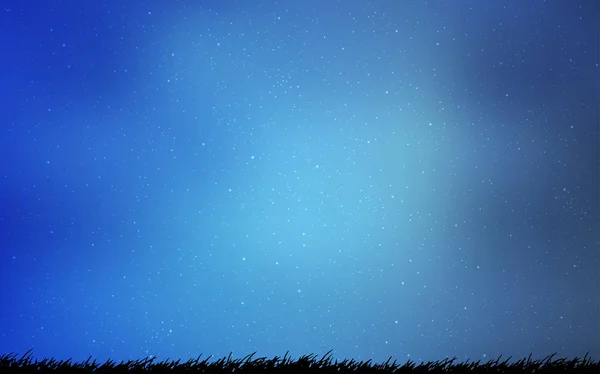 Luz Fondo vectorial azul con estrellas astronómicas . — Vector de stock