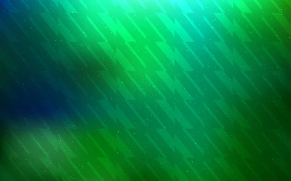 Bleu clair, motif vectoriel vert avec des lignes pointues . — Image vectorielle