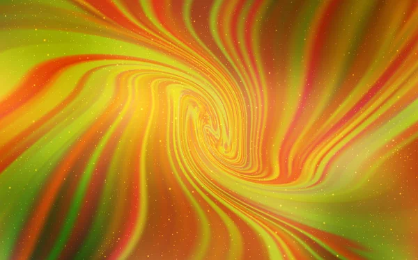 Açık yeşil, galaksi yıldızları ile sarı vektör arka plan.