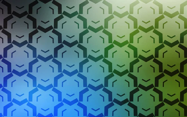 Açık Mavi, bükülmüş çizgilerle yeşil vektör dokusu.