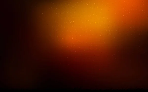 Sfondo vettoriale arancione scuro con stelle astronomiche . — Vettoriale Stock