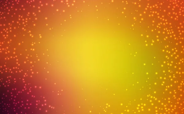 Φωτεινή κόκκινη, κίτρινη διανυσματική υφή με αστέρια του γαλαξία. — Διανυσματικό Αρχείο