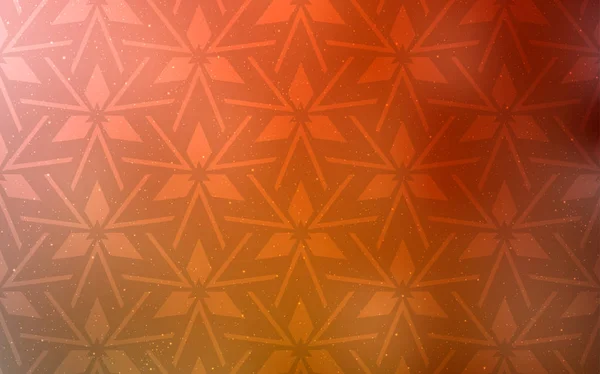 Leicht orangefarbenes Vektormuster mit polygonalem Stil. — Stockvektor