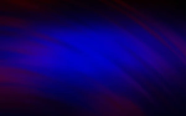 ダークブルー、曲線を持つ赤いベクトルの背景. — ストックベクタ